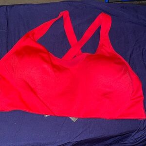 Pink sport ultimate lightly lined red bra EUC size XL